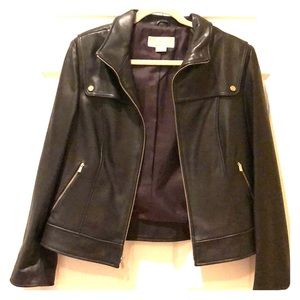 Michael Kors Brown Leather Jacket